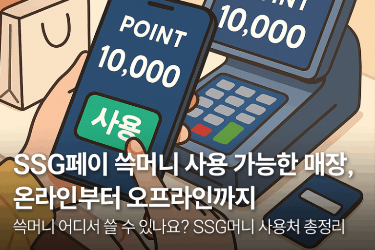 SSG페이 쓱머니 사용 가능한 매장, 온라인부터 오프라인까지