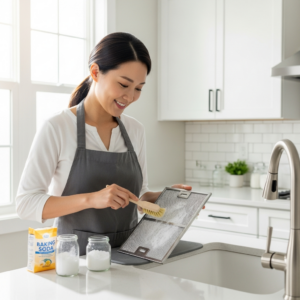 주방 후드 기름때 완벽 제거! 베이킹소다와 구연산 황금 활용법