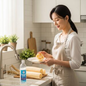 미세플라스틱 걱정 없는 천연 소재 수세미 관리와 효과적인 소독 방법