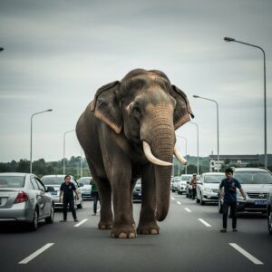 “도로에 코끼리 나타났는데…” 사람들 놀란 ‘무서운 광경’, 생태계 경고의 메시지