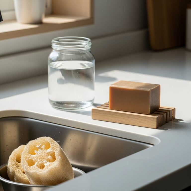 제로웨이스트 실천을 위한 천연 수세미와 고체 주방세제 사용법 가이드